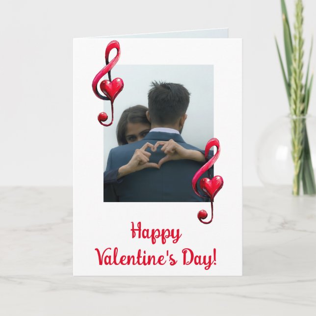 Lycklig Alla Hjärtans Dag Musik av Kärlek Kort (Framsida)