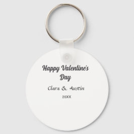 Lycklig Alla Hjärtans dag tillägg namn datum enkel Nyckelring