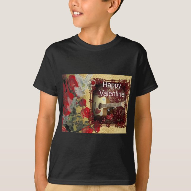 Lycklig Alla hjärtans dag Tunes i mitt hjärta T-shirt (Framsida)
