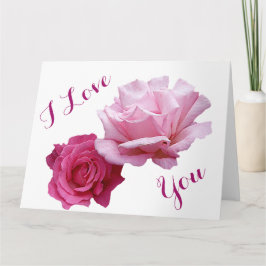 Lycklig Alla Hjärtans Dag vackra rosa rosor romant Kort