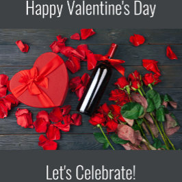 Lycklig Alla hjärtans dag Vinflaska Etikett