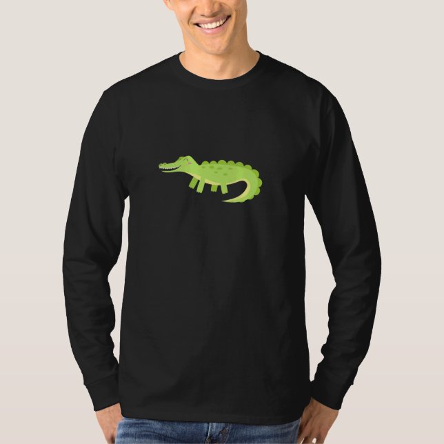 Lycklig Alligator T Shirt (Framsida)