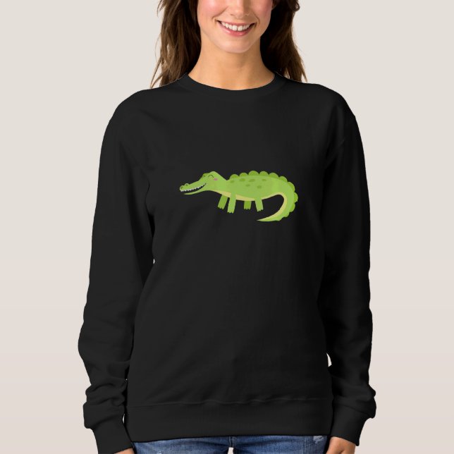 Lycklig Alligator T Shirt (Framsida)