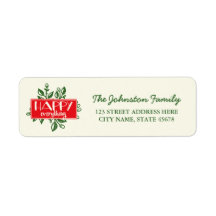 Lycklig Allt-Helgdag Returetiketter