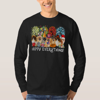 Lycklig Allt Pekingese Hund Seasons hela år Tr T Shirt