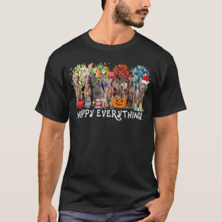 Lycklig Allt Weimaraner-Hund hela år t Shirt