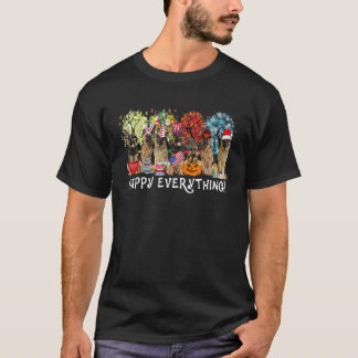 Lycklig Alltysk shepherd Hund Seasons Alla Y T Shirt