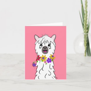 Lycklig Alpaca Kort