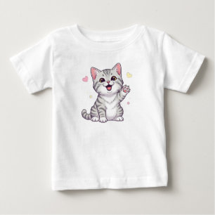 Lycklig American Shorthair Cat Illustration T Shirt
