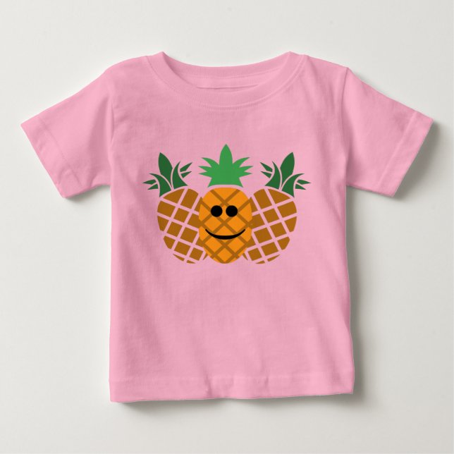 Lycklig-ananas design - Baby Bra Jersey T-Shirt (Framsida)