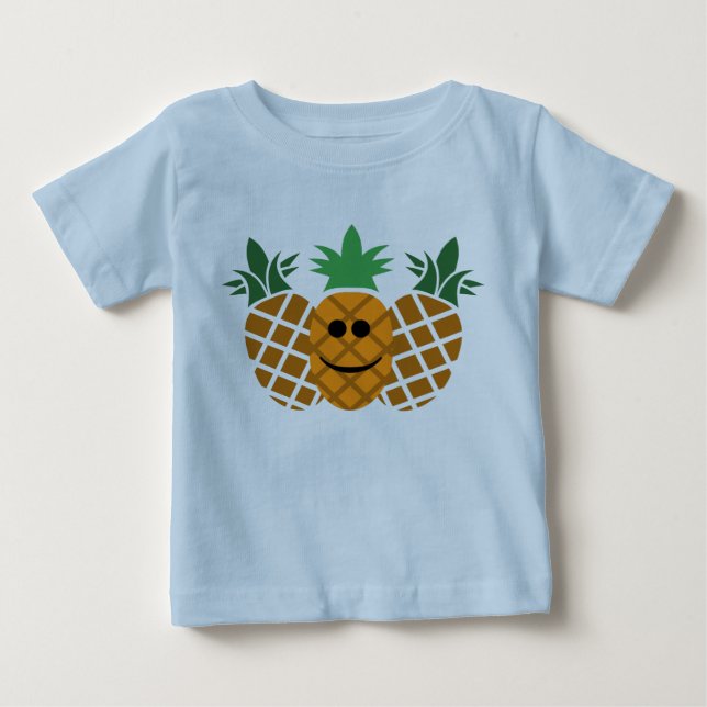 Lycklig-ananas design - Baby Bra Jersey T-Shirt (Framsida)