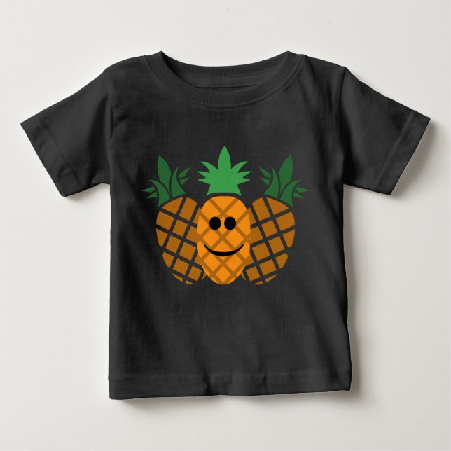 Lycklig-ananas design - Baby Bra Jersey T-Shirt (Framsida)