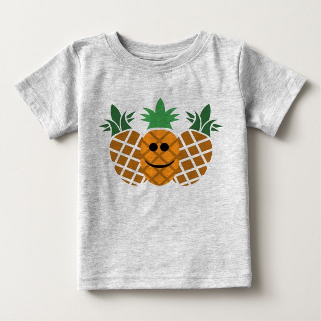 Lycklig-ananas design - Baby Bra Jersey T-Shirt (Framsida)