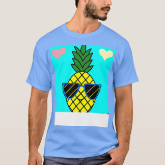 Lycklig ananas med solglasögon t shirt