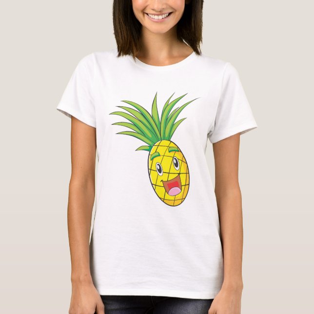 Lycklig ananas t shirt (Framsida)