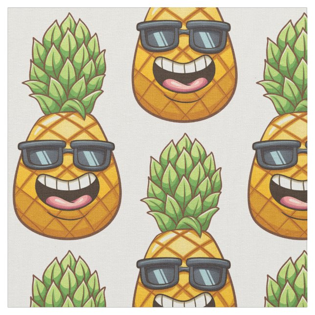 Lycklig ananas tyg (Närbild)