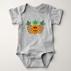 Lycklig-ananasdesign - Baby Jersey Bodykostym T Shirt