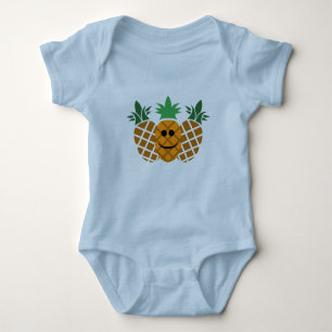 Lycklig-ananasdesign - Baby Jersey Bodykostym T Shirt