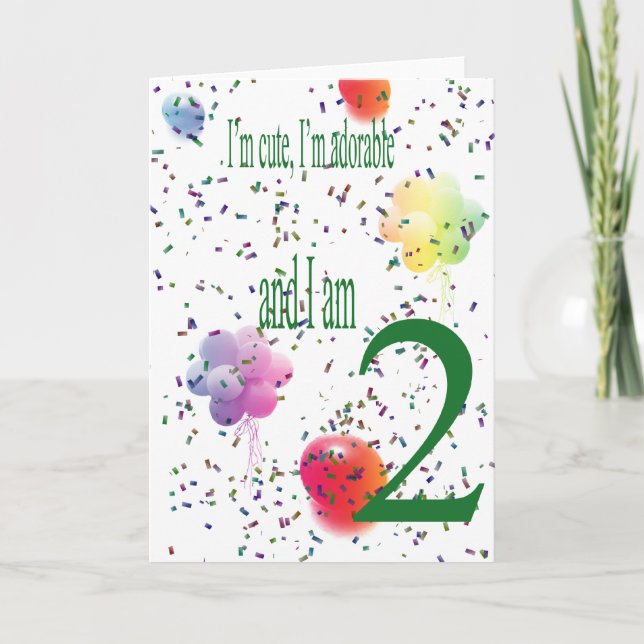 Lycklig andra födelsedag kort (Framsida)