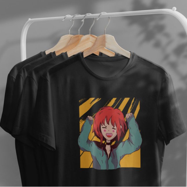 Lycklig Anime Girl T Shirt (Skapare uppladdad)