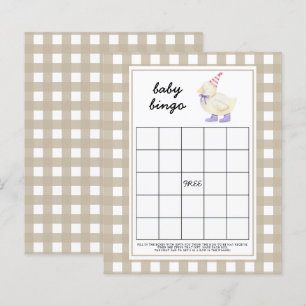 Lycklig anka Baby shower bingo spel