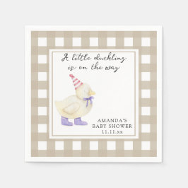 Lycklig anka baby shower pappersservett