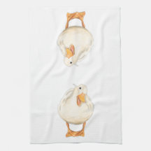 Lycklig Anka, Cute Animal, Original Art, Vattenfär