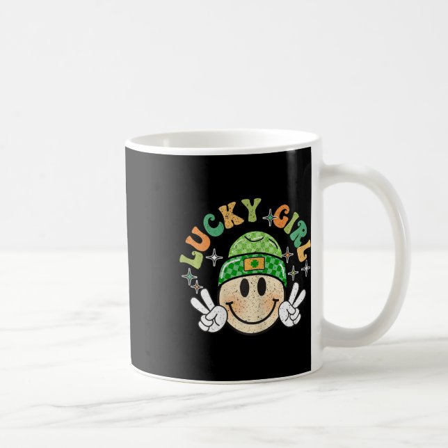 Lycklig anka rolig St Patricks Day  Kaffemugg (Höger)