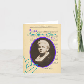 Lycklig Anna Howard Shaw Day Card Helgkort