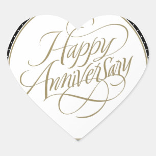 LYCKLIG ANNIVERSARY GIFTS HJÄRTFORMAT KLISTERMÄRKE