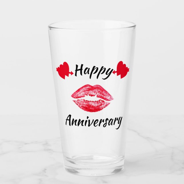 LYCKLIG ANNIVERSARY KISS GLASKOPP (Framsida)
