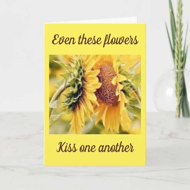 LYCKLIG **^ANNIVERSARY*** LÅT OSS KISS KORT (Framsida)