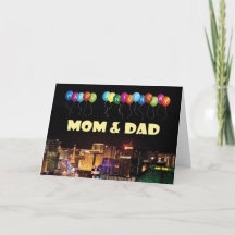 LYCKLIG ANNIVERSARY MAMMA & PAPPA Las Vegas Card