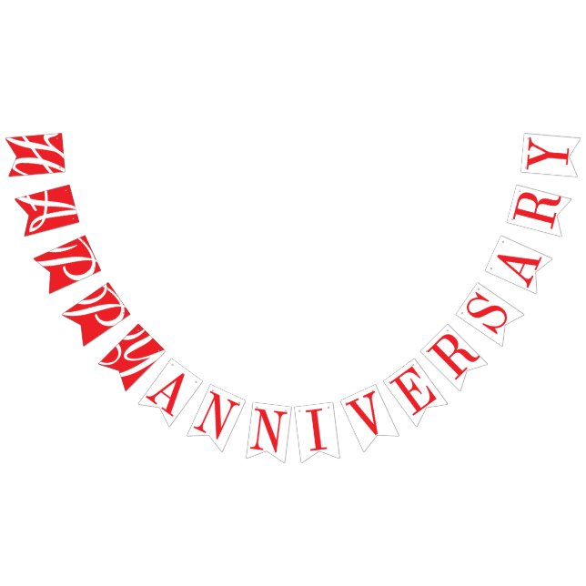 LYCKLIG ANNIVERSARY RED DECOR VIMPLAR (Alla)