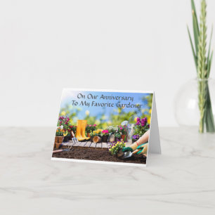 *LYCKLIG ANNIVERSARY* TO *MY FAVORITE GARDENER * KORT