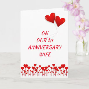 **LYCKLIG ANNIVERSARY WIFE** CELEBRATE "US" KORT