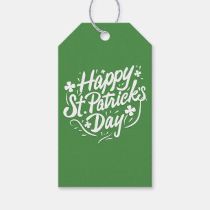Lycklig anpassningsbar för Shamrock för st Presentetikett