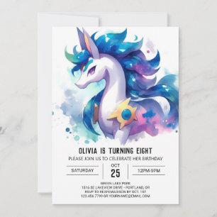 Lycklig Anpassningsbar Horse Birthday Inbjudningar