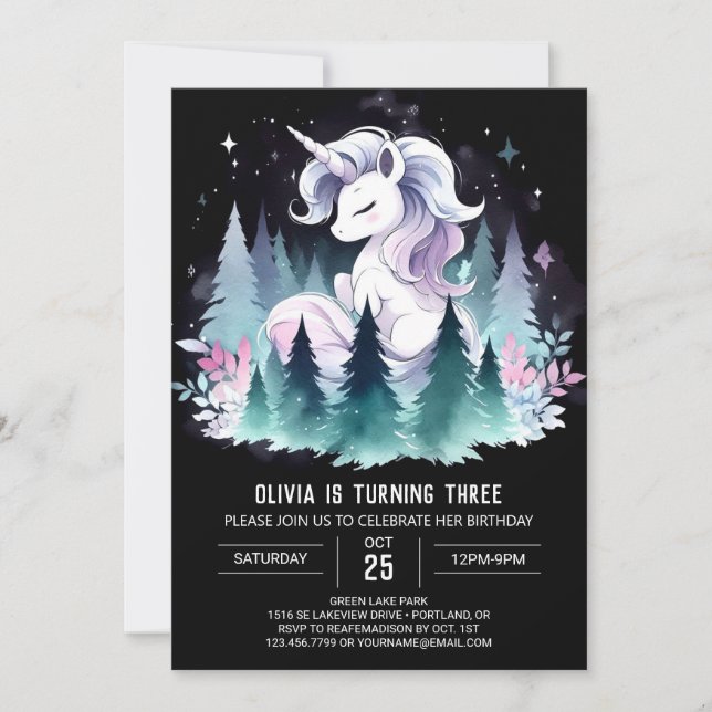 Lycklig Anpassningsbar Horse Birthday Inbjudningar (Framsida)