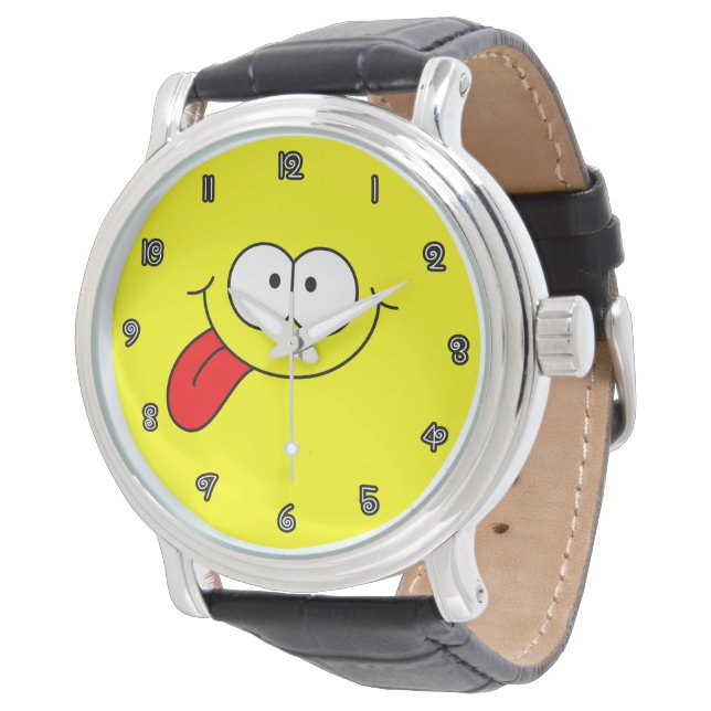 Lycklig Ansikte Armbandsur (Vinklad)