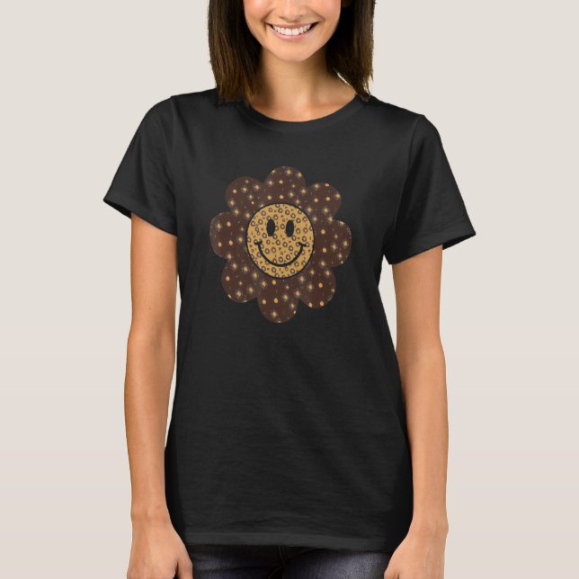 Lycklig Ansikte Costume Flower Smiling Ansikte T Shirt (Framsida)
