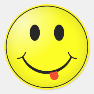 Lycklig Ansikte-dekal! Runt Klistermärke