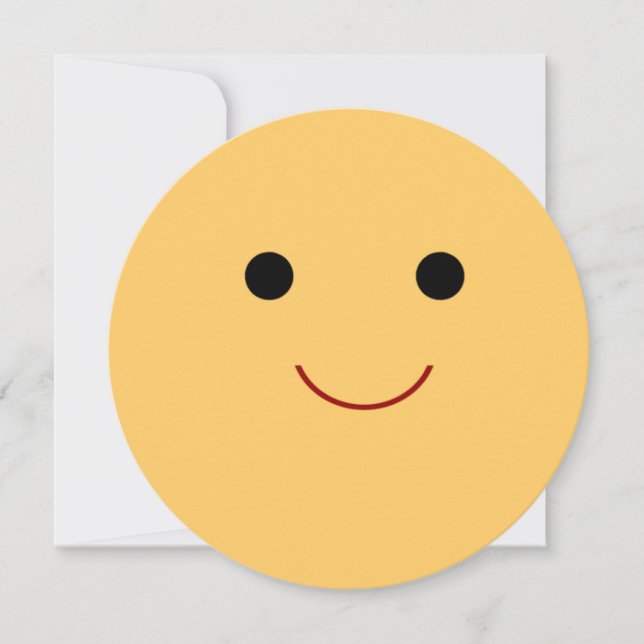 Lycklig Ansikte födelsedag Inbjudningar (Framsida)