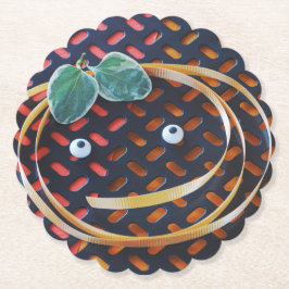 Lycklig ansikte för sommarsäsongerna i orange färg underlägg papper