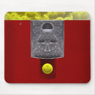 lycklig ansikte gumball maskin mousepad musmatta