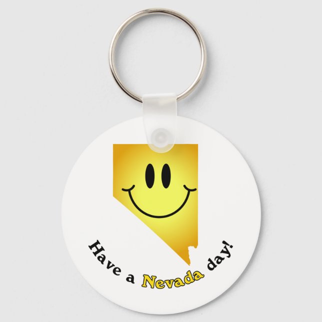 Lycklig Ansikte - ha en Nevadadag! Nyckelring (Framsida)