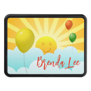 Lycklig Ansikte i moln Dragkroksskydd