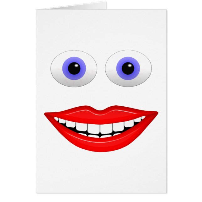 Lycklig Ansikte-kort Hälsningskort (Framsidan)