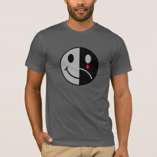 Lycklig Ansikte Ledsen Ansikte T-Shirt