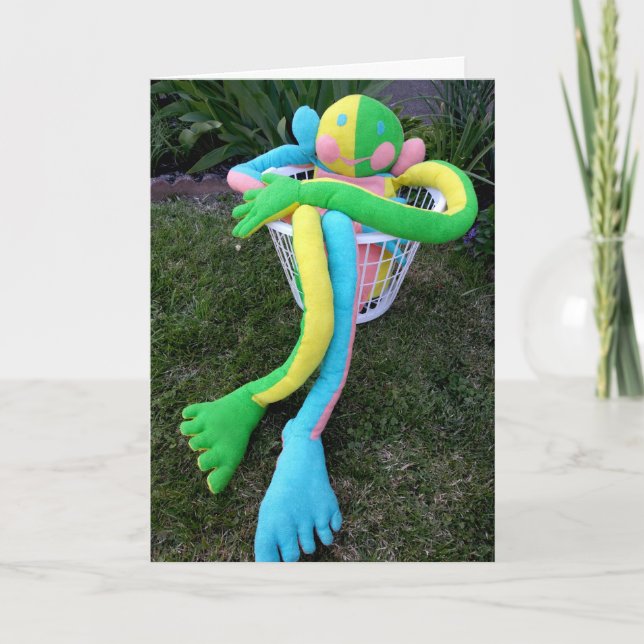 Lycklig Ansikte Man med skript, Anpassningsbar Kort (Framsida)